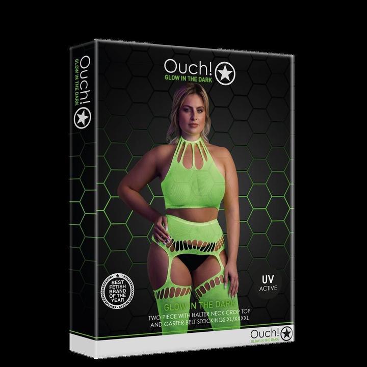 Produktbild Ouch! Two Piece with Crop Top and Stockings (XL, XXL, 3XL)