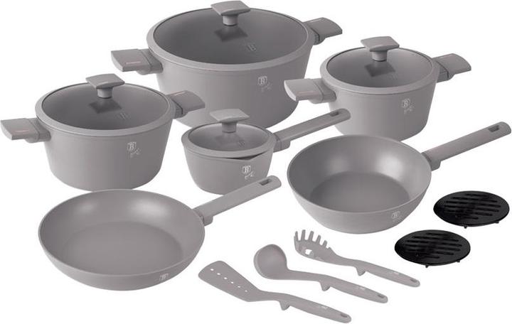 BerlingerHaus Set da cucina di design (Set di pentole e padelle da cucina, Alluminio)