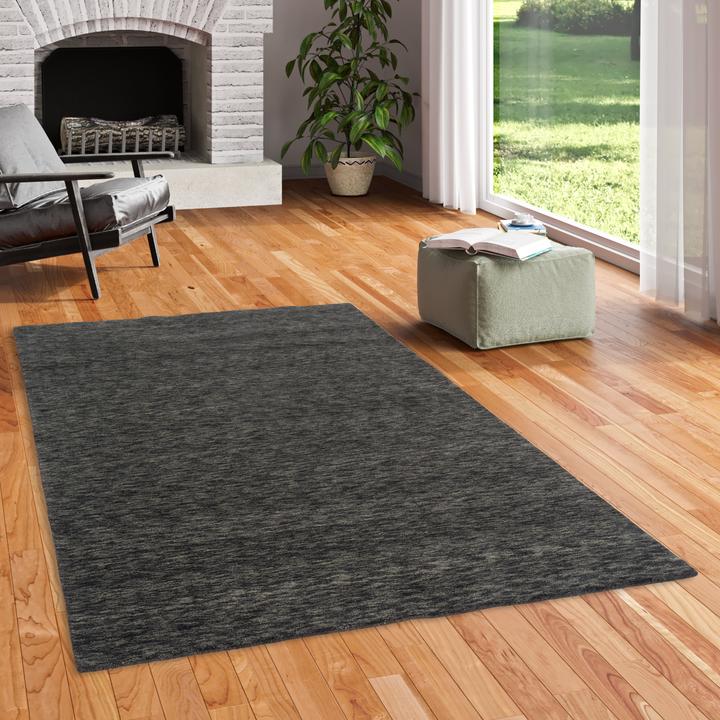 Produktbild Pergamon Wolle Natur Teppich Gabbeh Einfarbig (200 x 200 cm)