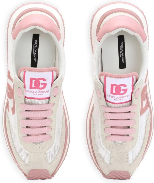 Produktbild Dolce & Gabbana dragon sneakers in mixed materials white and pink color (37)