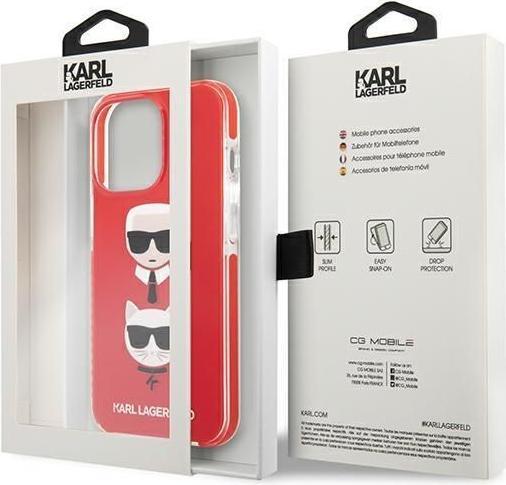 Productafbeelding Karl Lagerfeld Hardcover TPE Karl en Choupette Hoofdkoffer (Apple iPhone 13 Pro)