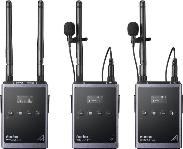 Image du produit Godox Camera-Mount, 2-Pers. Omni Lavalier-Mic Wireless Omni Lavalier Microphone System