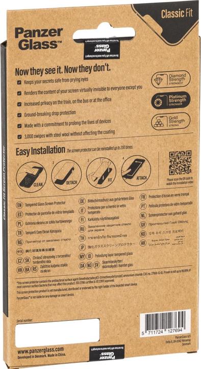 Image du produit PanzerGlass Protecteur d'écran (1 pièce(s), Apple iPhone 13 Pro Max, Apple iPhone 14 Plus)