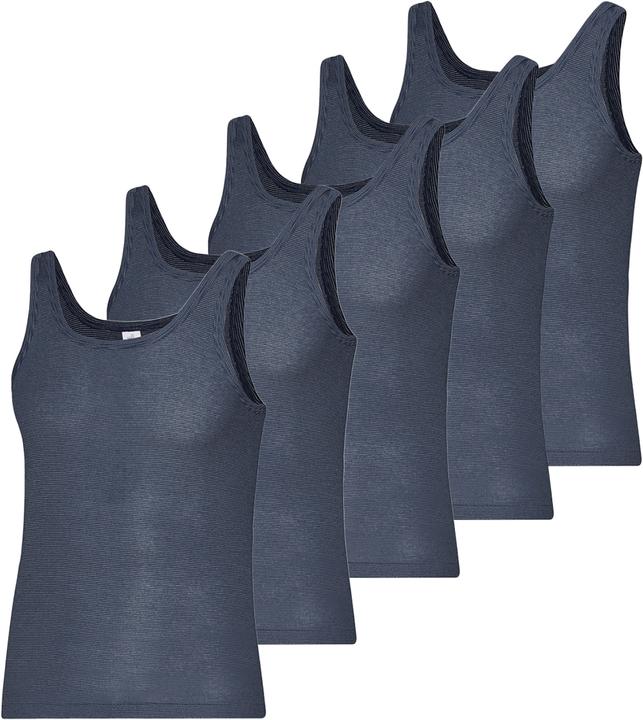 Produktbild ESGE 5er Pack - Feinripp Ringel Unterhemd (XL)