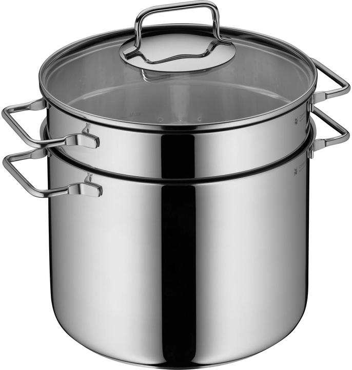 Productafbeelding WMF Asperge Pot Kookpot Inductie Hoog 16cm Pot met Glazen Deksel 5.0l Roestvrij Staal (16 cm, Steelpan, Roestvrij staal)