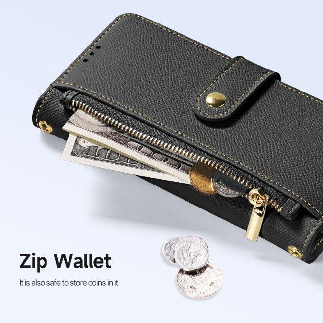 Actual product image Dux Ducis Lawa Series MagSafe Kunstleder Bookcover Hülle (Samsung Galaxy S25)