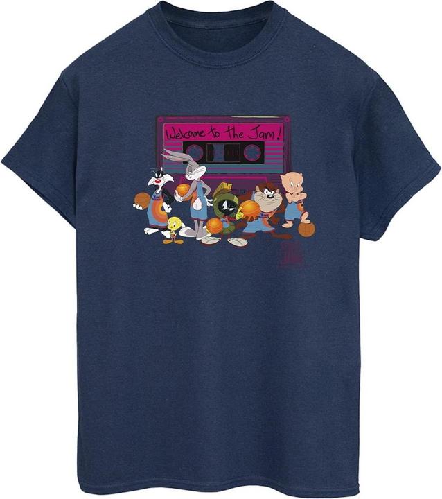 Actual product image Space Jam Womens/Ladies Team Cassette Cotton Boyfriend T-Shirt (L)