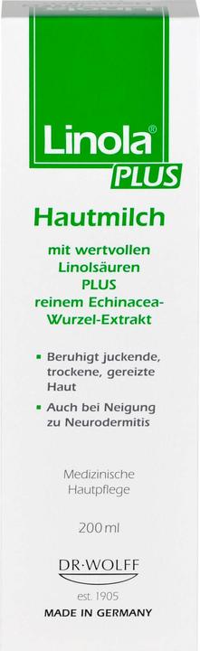 Produktbild Dr. Wolff Linola plus Hautmilch Milch, 200 ml Lotion (Körpermilch, 200 ml)
