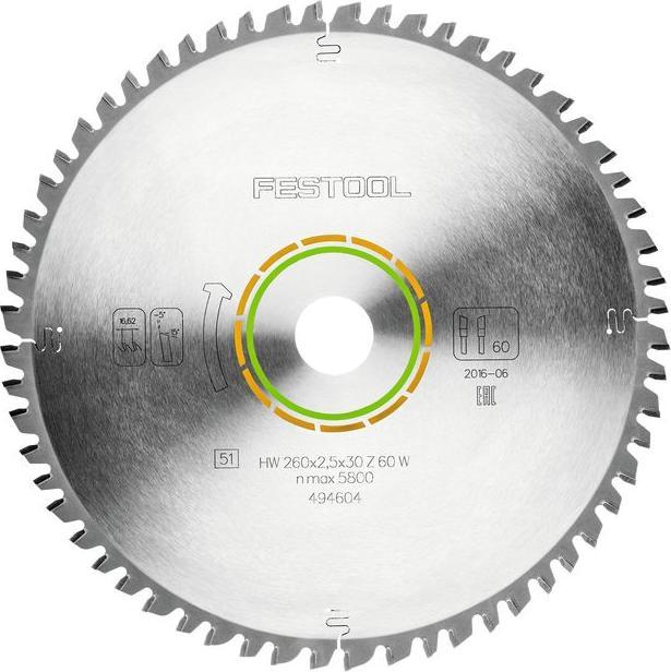 Actual product image Festool Circular saw blade HW 225x2,6x30 W32