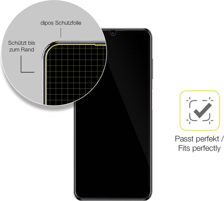 Actual product image Dipos Screen Protector Full-Cover 3D (1 Piece, ZTE Blade V40s)