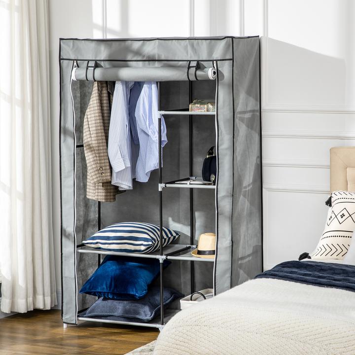 Image du produit Homcom Armoire en tissu avec porte (125 x 43 x 162,5 cm)