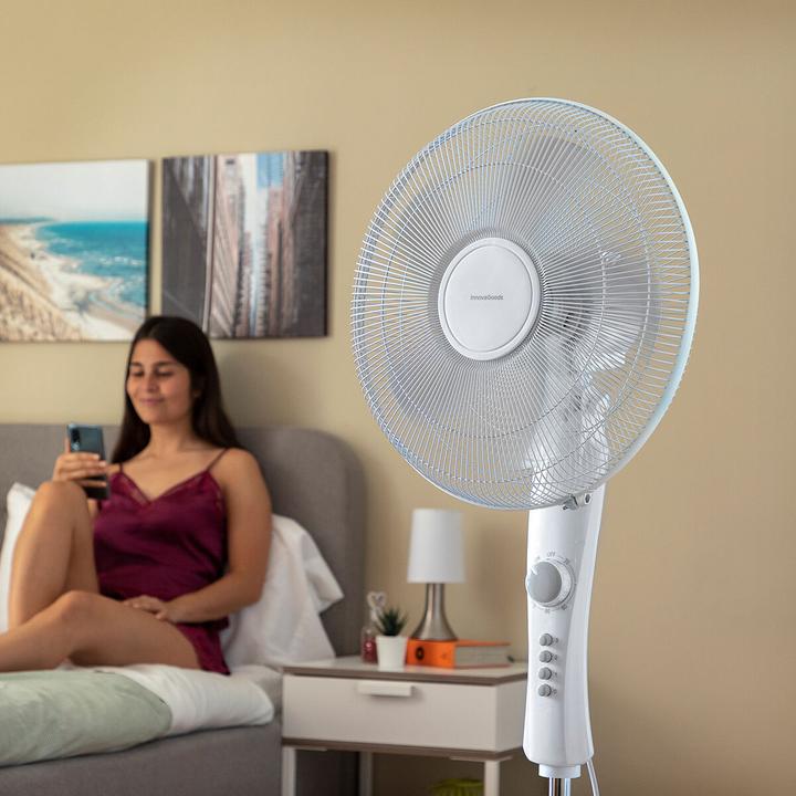 Immagine prodotto InnovaGoods Ventilatore da pavimento a corrente alternata - 110-138 cm - Timer - 45 W