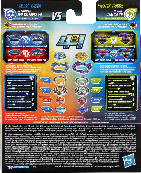Image du produit Hasbro Bey Qs Ultimate Evo Valtryek Et Divine (Multilingue)