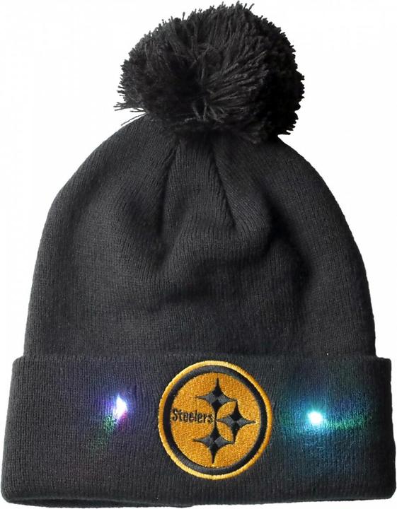 Produktbild Foco Pittsburgh Steelers - NFL - Pudelmütze (Beanie) mit blinkenden LEDs - Schwarz