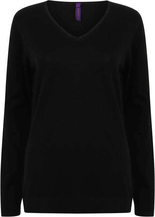 Actual product image Henbury Fine Knit Sweater With V Neckline (M)