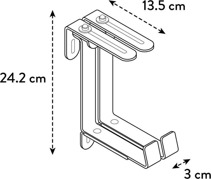 Produktbild Elho Universal Balkonkast Halter Metall