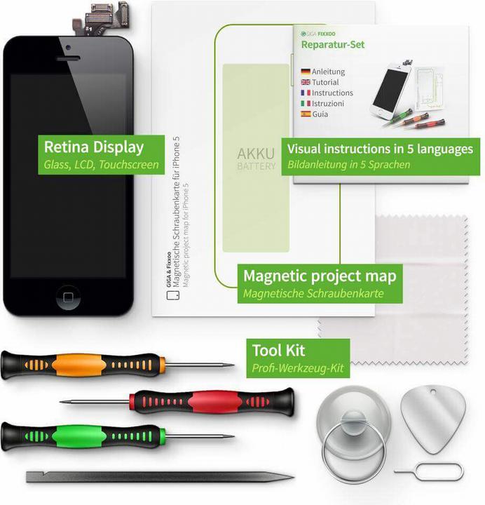 Image du produit Giga Fixxoo Ecran iPhone 5 complet (Écran, iPhone 5)