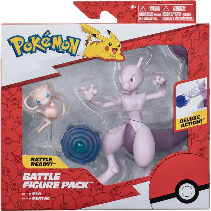Actual product image Jazwares Pokémon Battle Figure Set - Mewtwo and Mew