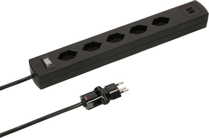 Actual product image Max Hauri safety line (5 x, Type 13, USB-A, 2 m)