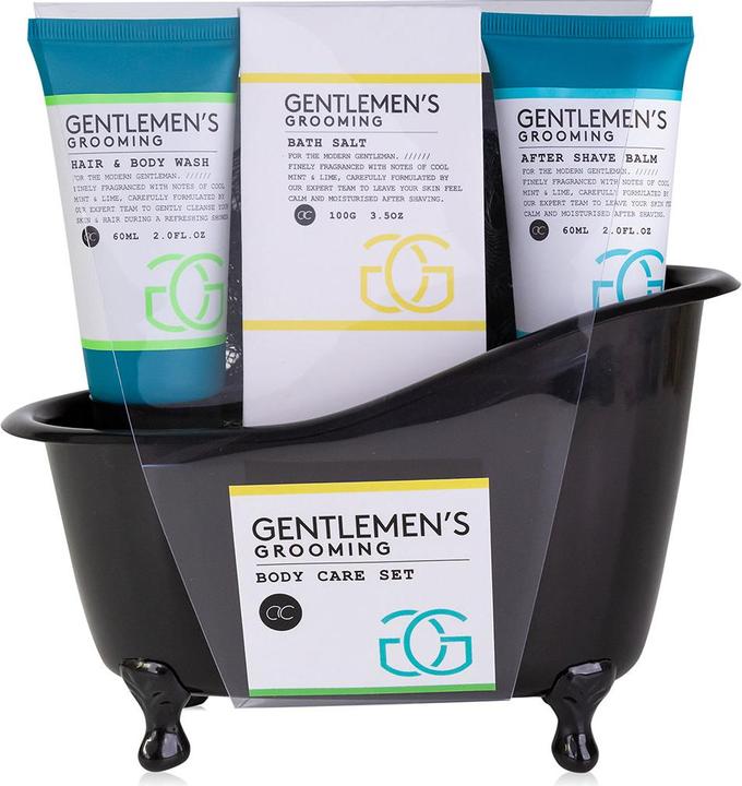 Actual product image Accentra GENTLEMEN'S GROOMING bath set in bath tub, incl. 60ml Hair- & Bodywash, 60ml After Shave Balm,100g B (Hair care set)