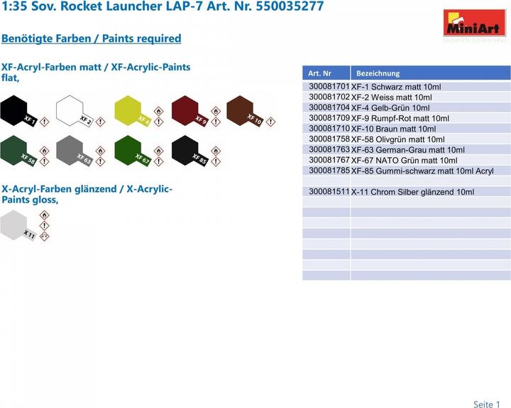 Produktbild Mini art Soviet Rocket Launcher LAP-7