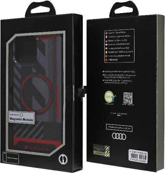 Productafbeelding Audi IML Sport MagSafe hoesje iPhone 13 Pro Max 6,7" czarny/zwart AU-IMLMIP13PM-RSQ/D2-BK (Apple iPhone 13 Pro Max)