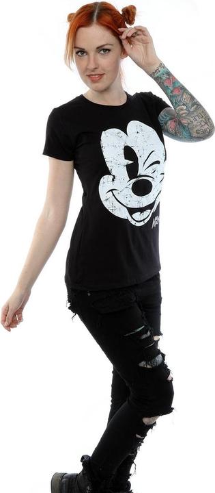 Immagine prodotto Disney Mickey Mouse Distressed Face Maglietta Donna (S)