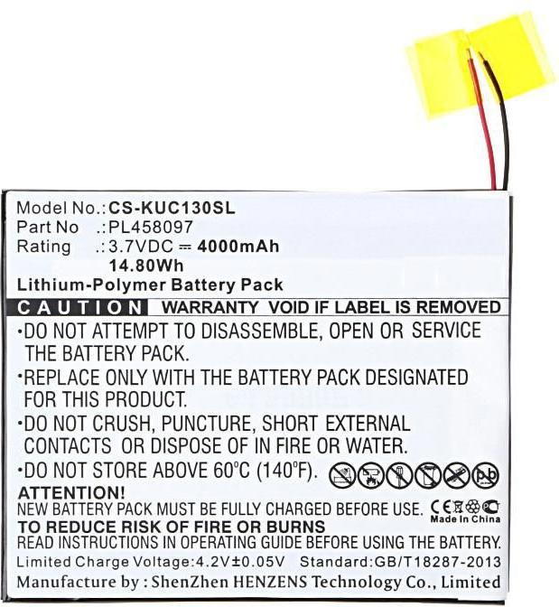 Produktbild CoreParts Battery for KURIO Tablet (4000 mAh)
