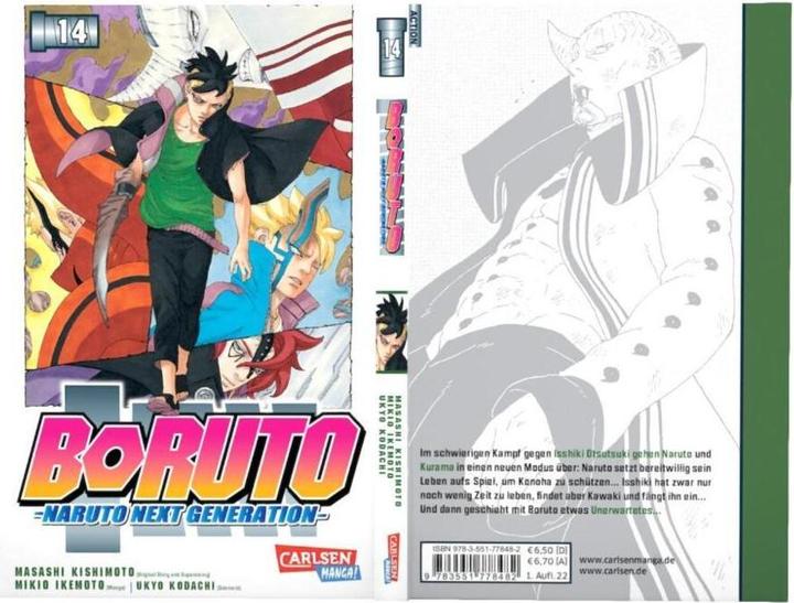 Actual product image Boruto - Naruto the next Generation 14 (German, Masashi Kishimoto, Ukyo Kodachi, Mikio Ikemoto, 2022)