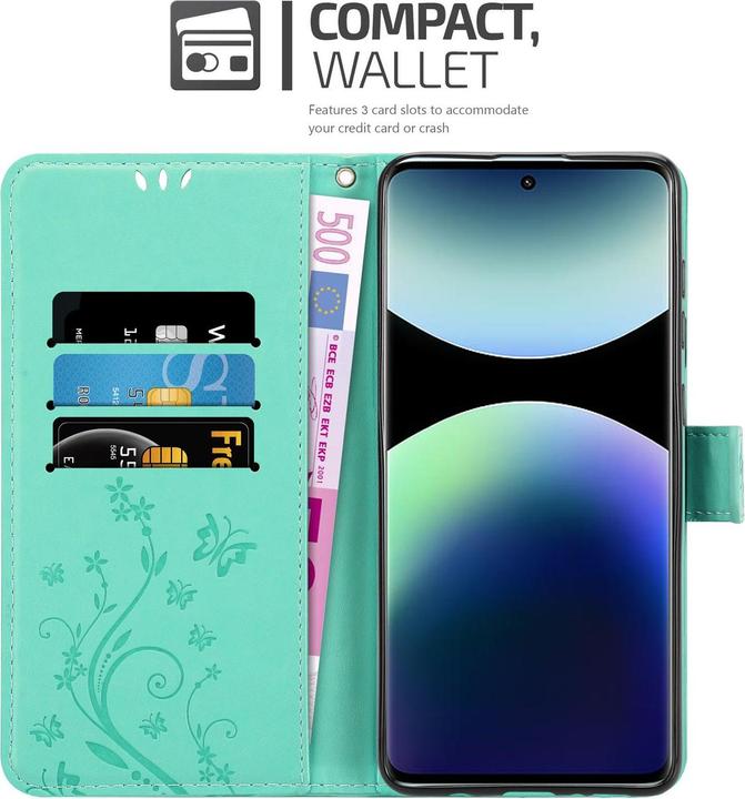 Produktbild Cadorabo Hülle für Xiaomi RedMi Note 14 Pro Plus 5G mit Blumen Muster (Xiaomi Redmi Note 14 Pro 5G)