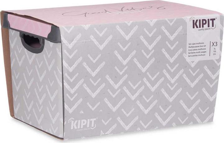 Produktbild Kipit Set 3 Stück Plastikboxen Vibes (22 l)