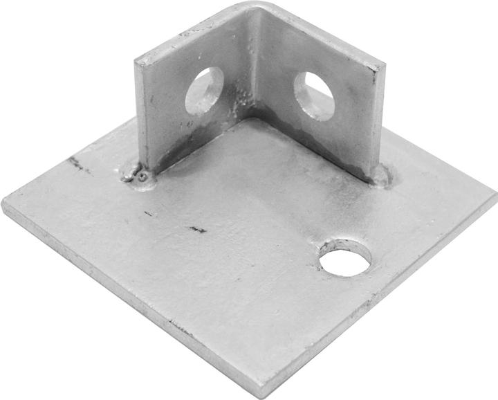 Actual product image Rs Pro Hot-dip galvanised galvanised base plate 100 x 100 x 45mm, 100mm x 45mm x 100mm