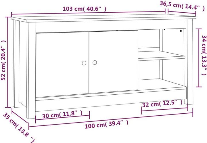 Image du produit VidaXL Jacqueline (103 x 36.5 x 52 cm)