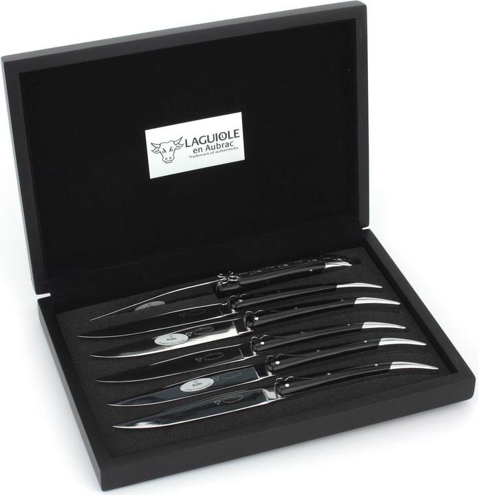 Actual product image Laguiole en Aubrac Steak knife buffalo horn (6 Piece, Knife)