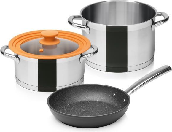 Image du produit Tescoma Unicover Couvercle Ø 16, 18, 20 cm Gris (21 cm, Matières plastiques, Métal)
