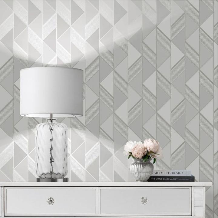 Actual product image Muriva Lipsy Geometric Wallpaper (53 x 1000 cm)