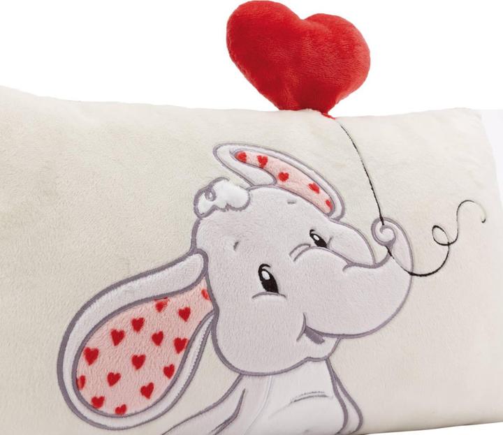 Actual product image NICI 61490 Cushion Love Elephant 43x25cm GREEN