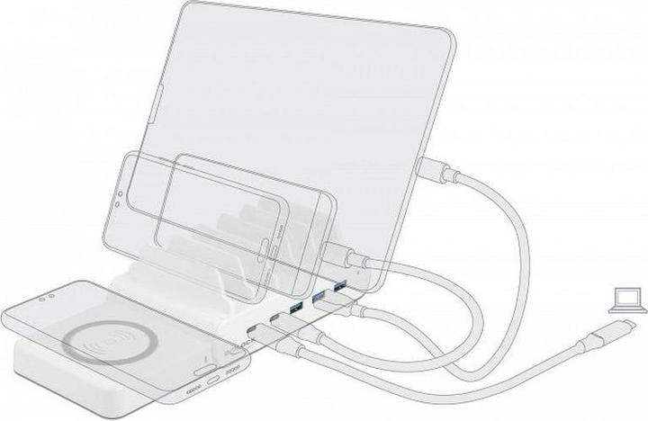 Produktbild Delock Ladestation 41450 mit Wireless Charger (100 W)