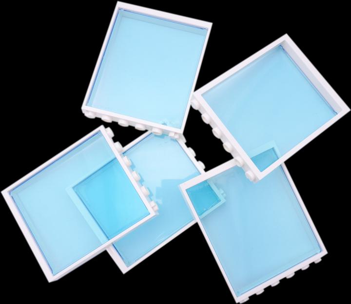 Produktbild LEGO 1x6x5 Fenster Weiss und transparent blaue Scheiben - NEU! Menge 5x