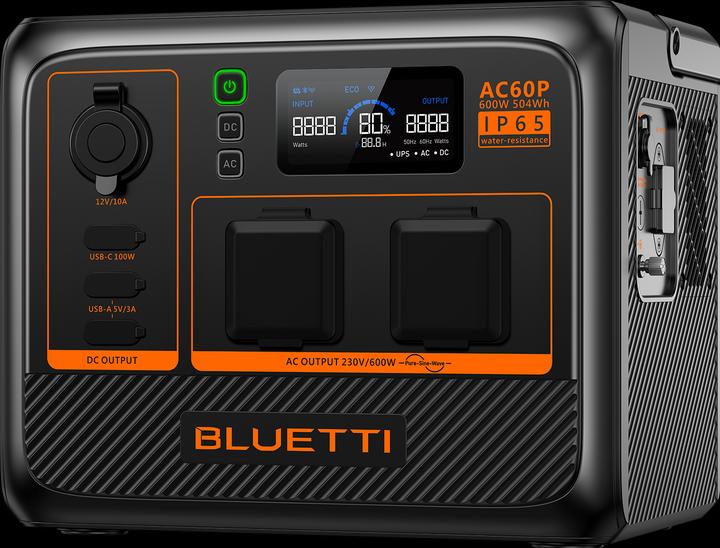 Bluetti AC60P (504 Wh, 9.10 kg)