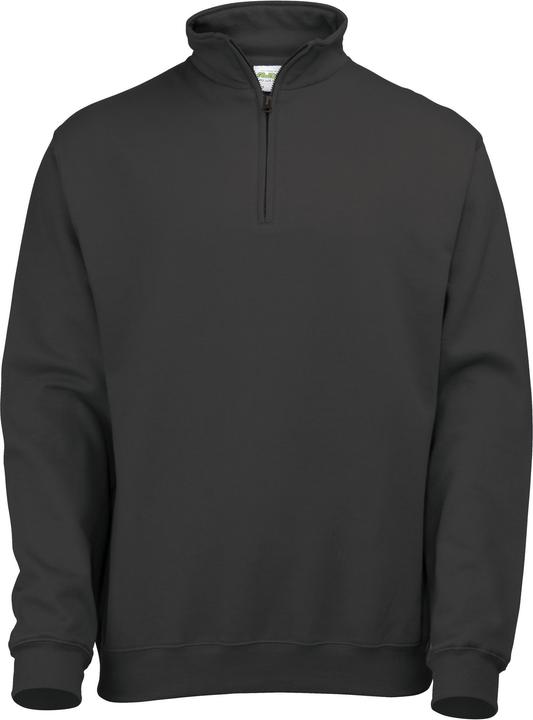 Awdis Sweatshirt Pullover mit Reissverschluss am Kragen