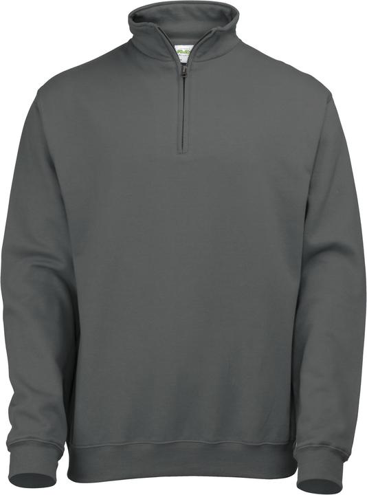 Awdis Sweatshirt Pullover mit Reissverschluss am Kragen