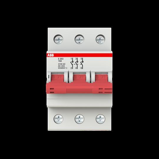 Produktbild ABB E203/16G Trennschalter 3-polig 16A pro M compact