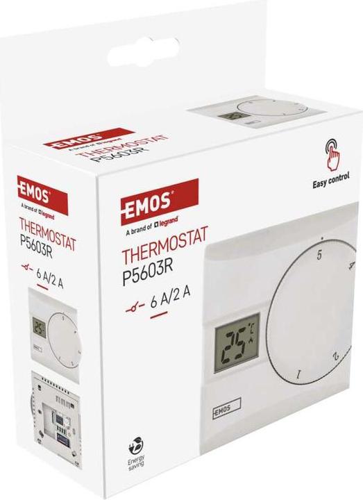 Immagine prodotto Emos Termostato ambiente P5603R, manuale, cablato