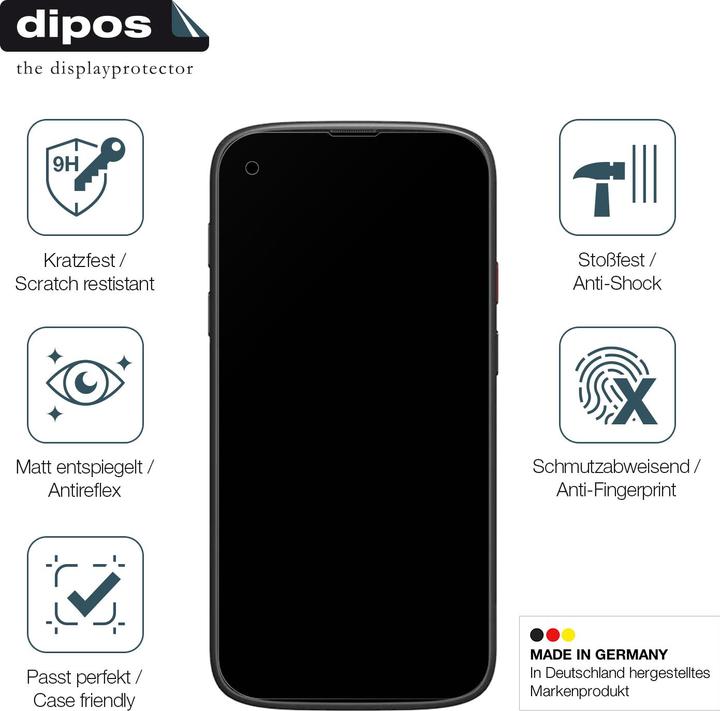 Produktbild Dipos Anti-Shock Displayschutz Matt 9H (1 Stück, Unihertz Jelly 2)