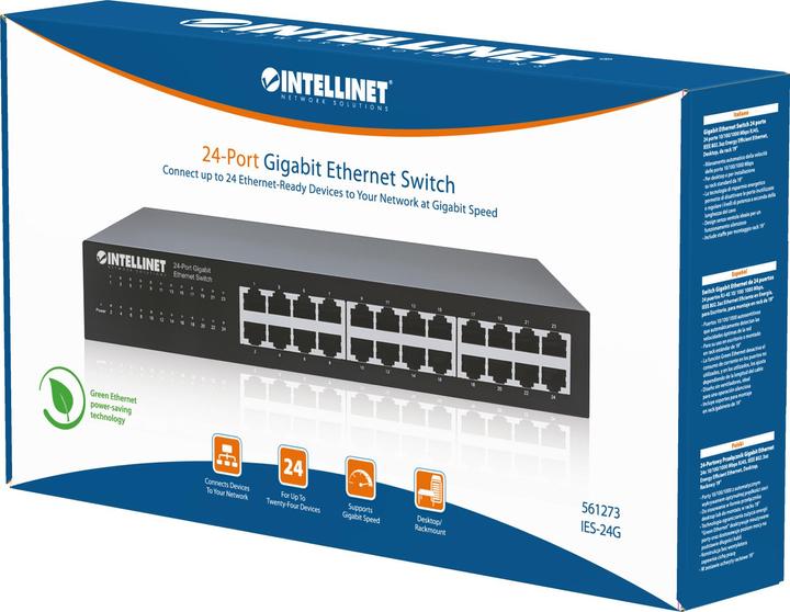 Actual product image Intellinet 24-Port Gigabit Ethernet Switch (24 Ports)