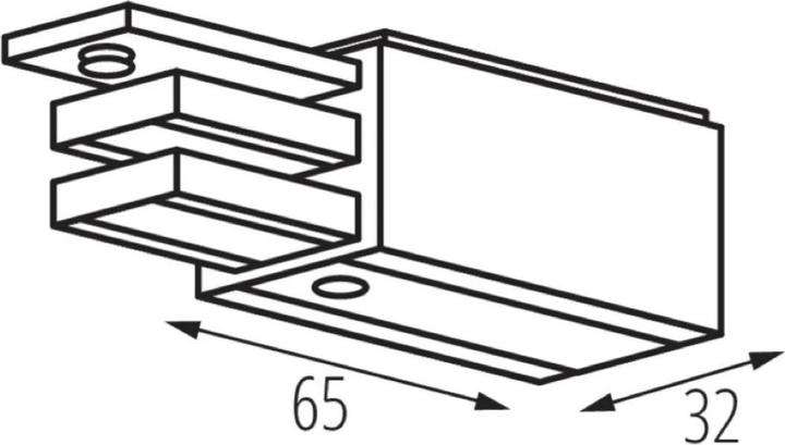 Actual product image Kanlux Elements of the TEAR rail system TEAR N PCON RB power connection black 33235