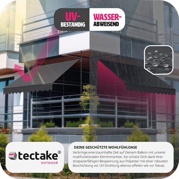 Produktbild tectake Klemmmarkise (3 m)