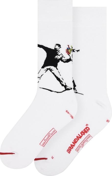 Actual product image MuseARTa Socks Banksy Graffiti - Flower Bomber (Single pack, 40 - 46)
