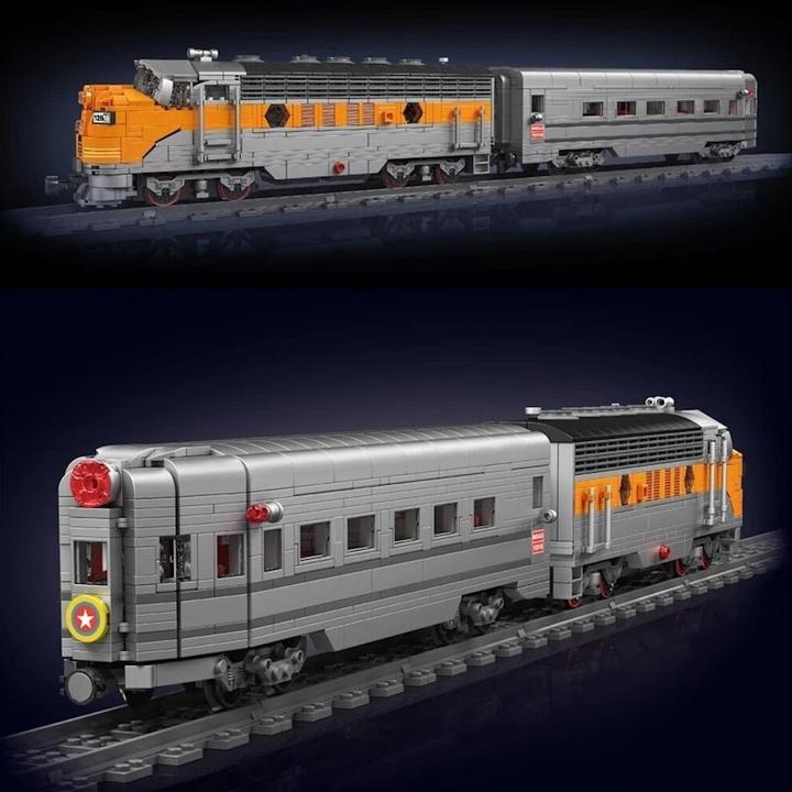 Actual product image Mould King USA EMD F7 WP diesel locomotive